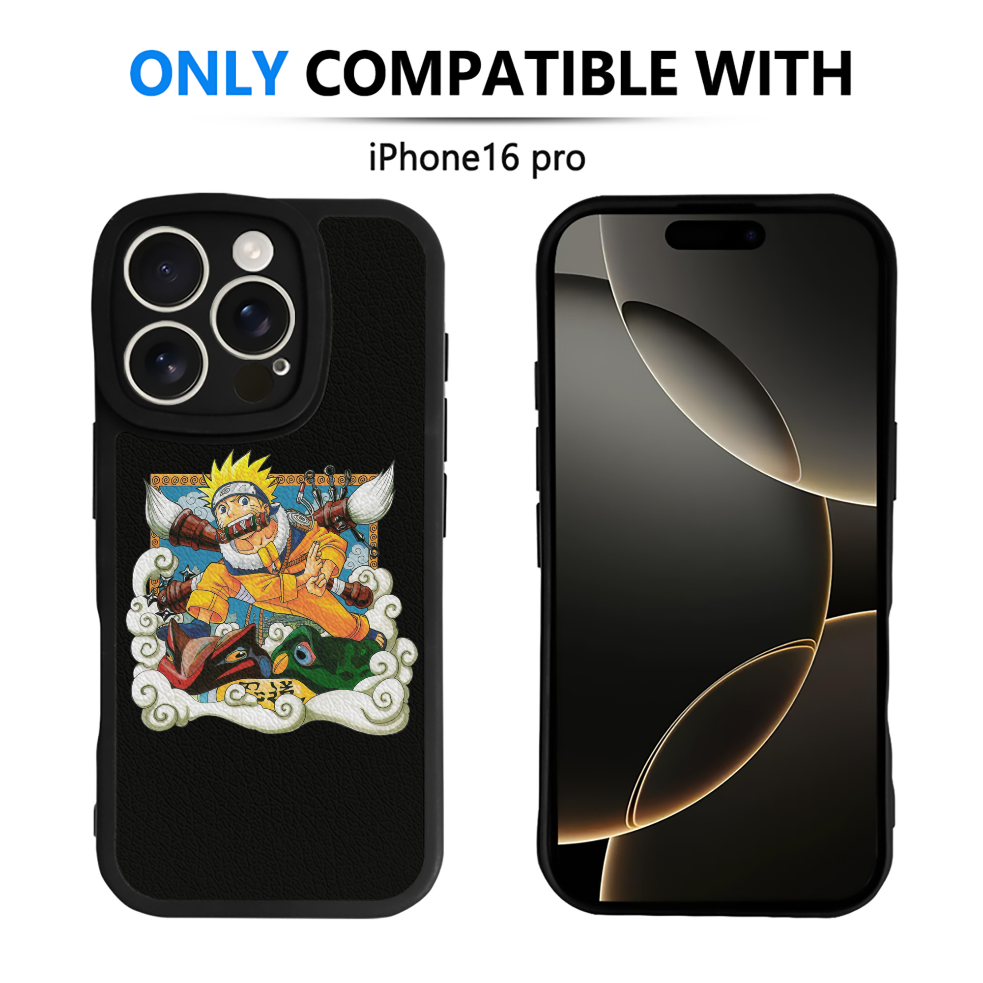 （画像用） NARUTO -ナルト- うずまき ナルト Uzumaki Naruto 【iPhone 16シリーズ対応】シリコンスマホケース（レザー調） 材質：シリコン
